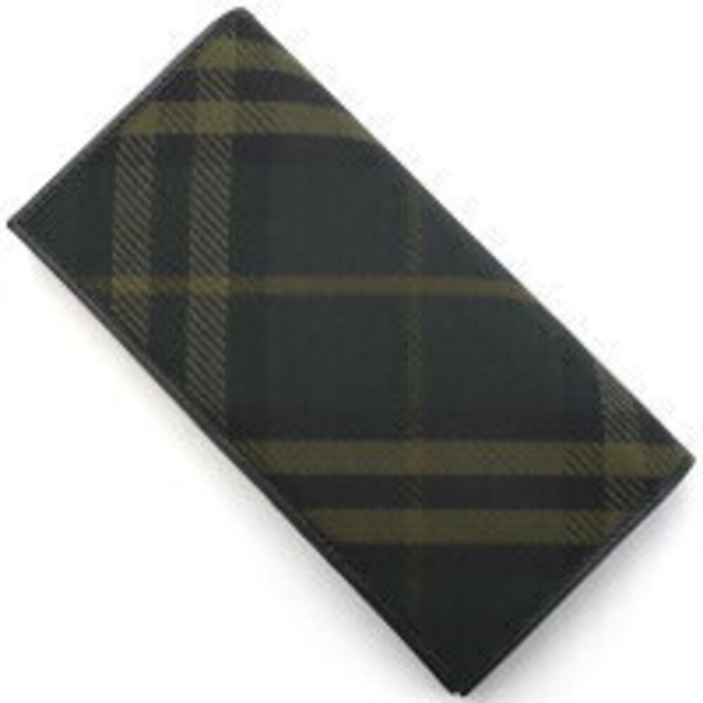 Burberry Green Bifold Jacquard Cavendish Shadow Wallet Long Black - Picture 2 of 5